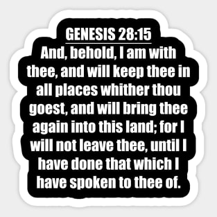 Bible Verse Genesis 28:15 Sticker